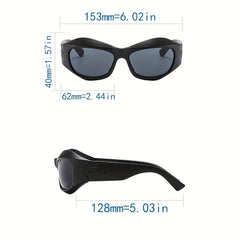 Y2K Sports Sunglasses UV400 Anti Glare Cyberpunk Hiphop Outdoor Cycling Fishing