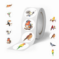 500pcs Cartoon Bird Vinyl Stickers Animal Themed Roll