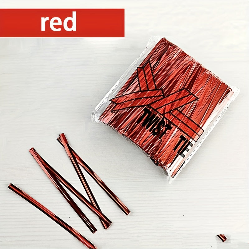 Colorful Wire Tie for Lollipop Packaging Bread Bag Golden Silk