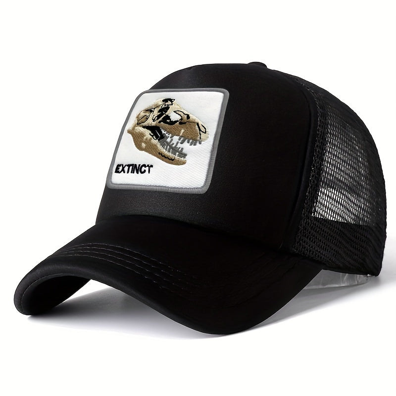 Dinosaur Skull Embroidery Baseball Cap