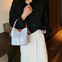 Vintage Mini Bucket Bag Crossbody Handbag Retro Shoulder Purse