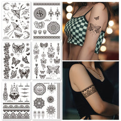 Waterproof Floral Temporary Tattoos for Women