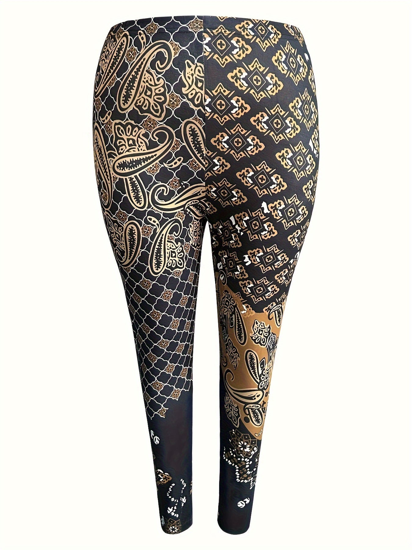  Plaid Print Skinny Leggings