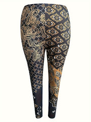  Plaid Print Skinny Leggings