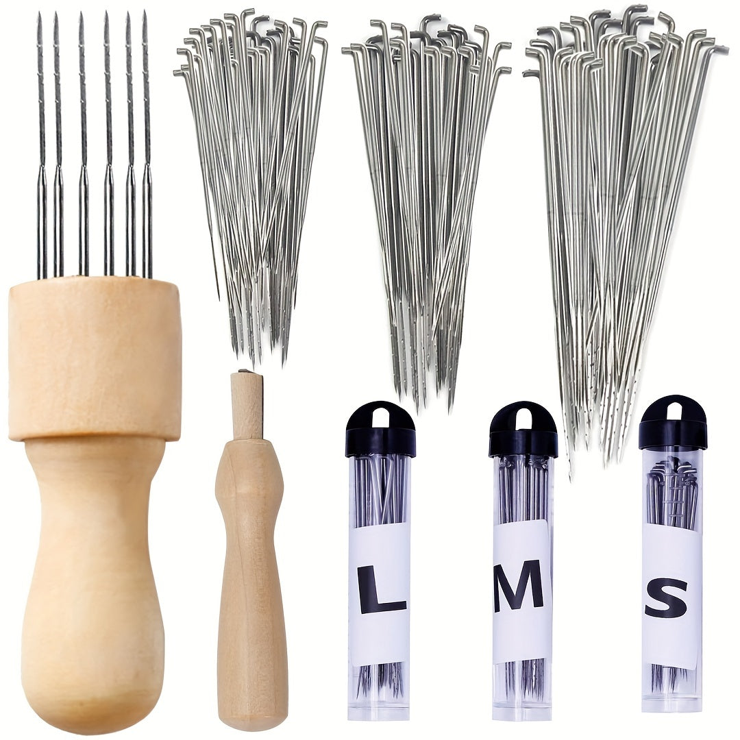 Complete Wool Felting Tool Kit with 90 Needles, Bottles, and Pen