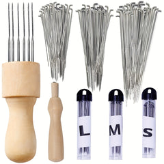 Complete Wool Felting Tool Kit with 90 Needles, Bottles, and Pen