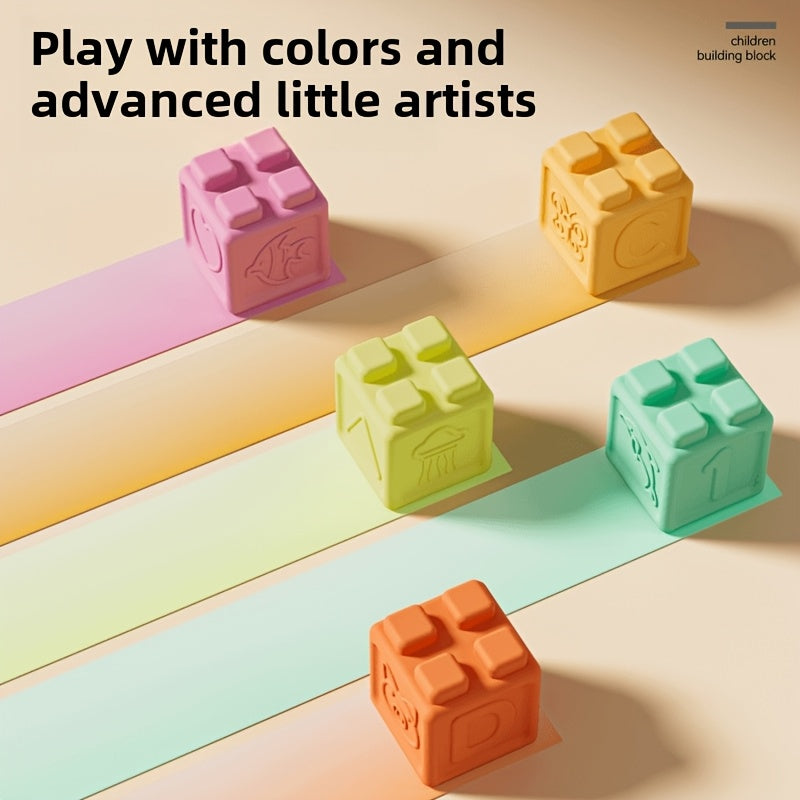 Colorful Soft Rubber Building Blocks for Grip Training