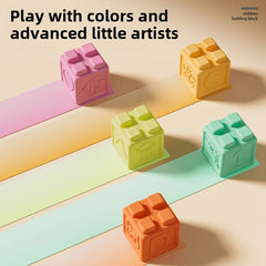 Colorful Soft Rubber Building Blocks for Grip Training