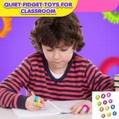 12pcs Silicone Fidget Rings Set Anxiety Relief Assorted Colors Durable Material