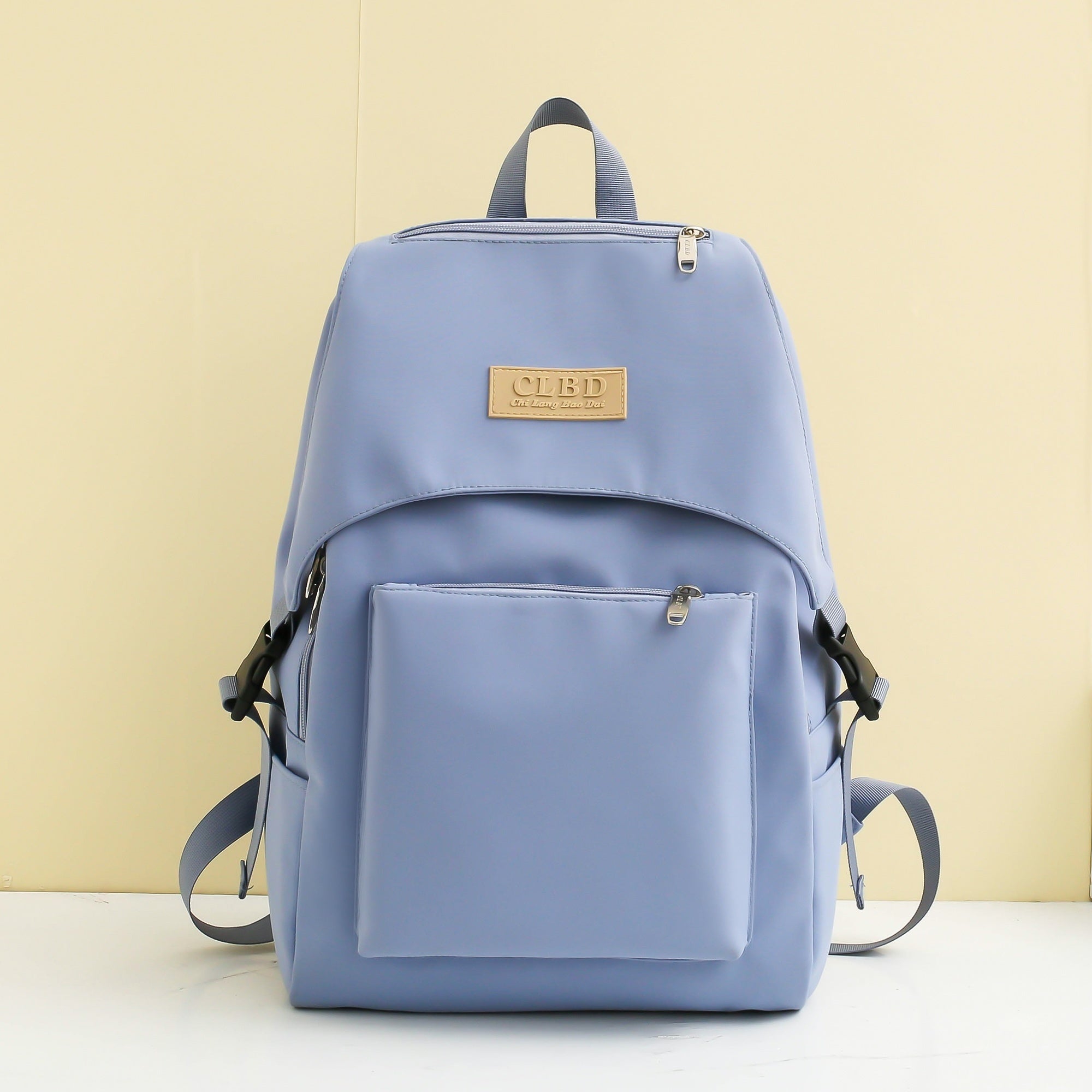 Casual Large Capacity Backpack with Bear Pendant Preppy Travel Bag