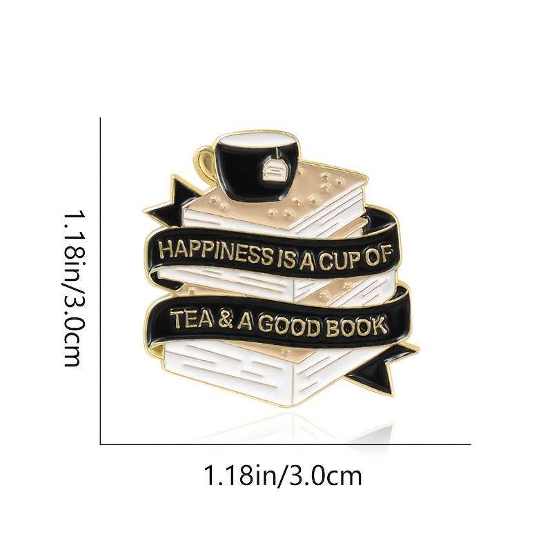 Tea & Book Happiness Brooch