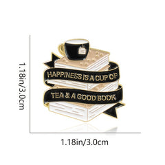 Tea & Book Happiness Brooch