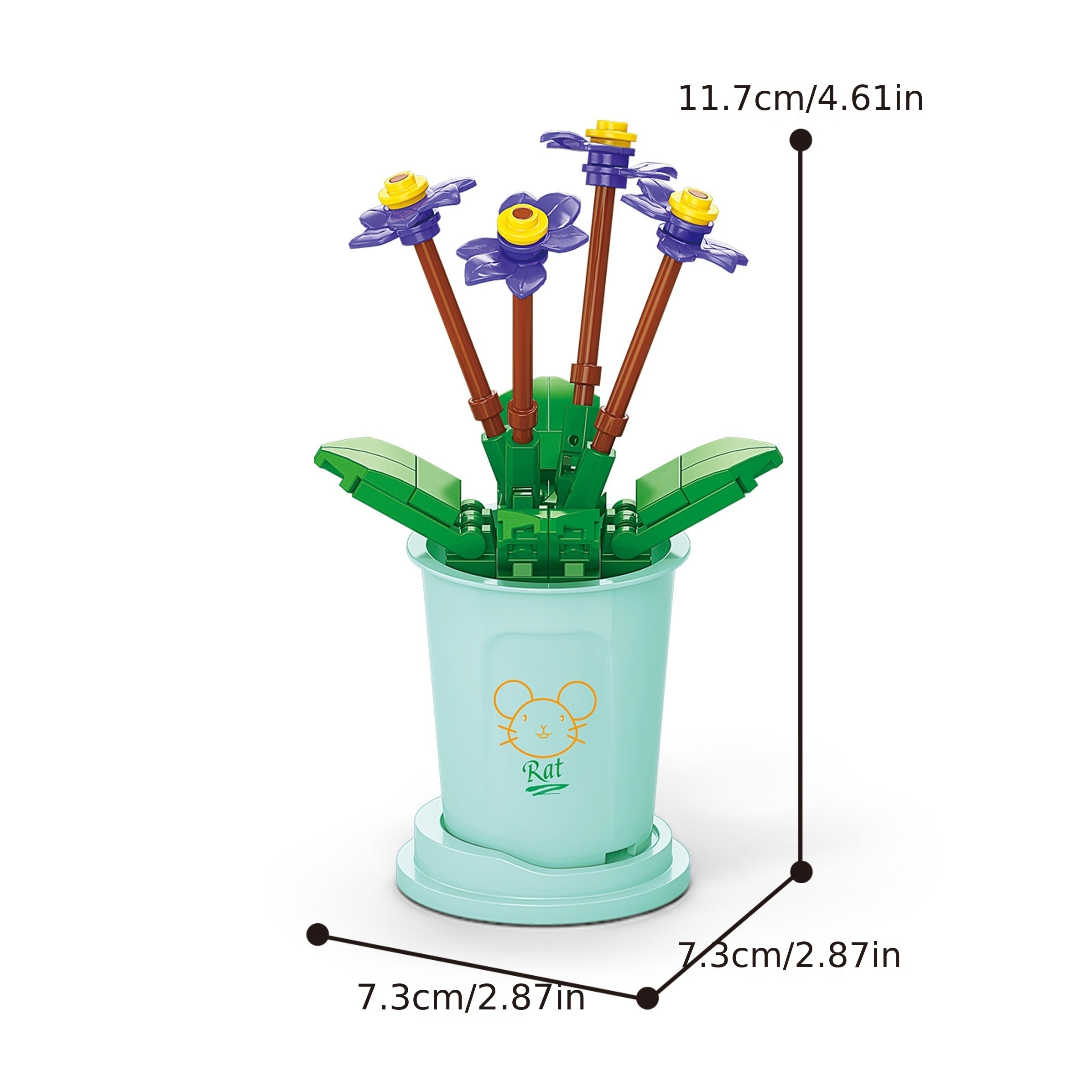 Creative Flower Building Block Toy - Home Decoration & Educational Gift