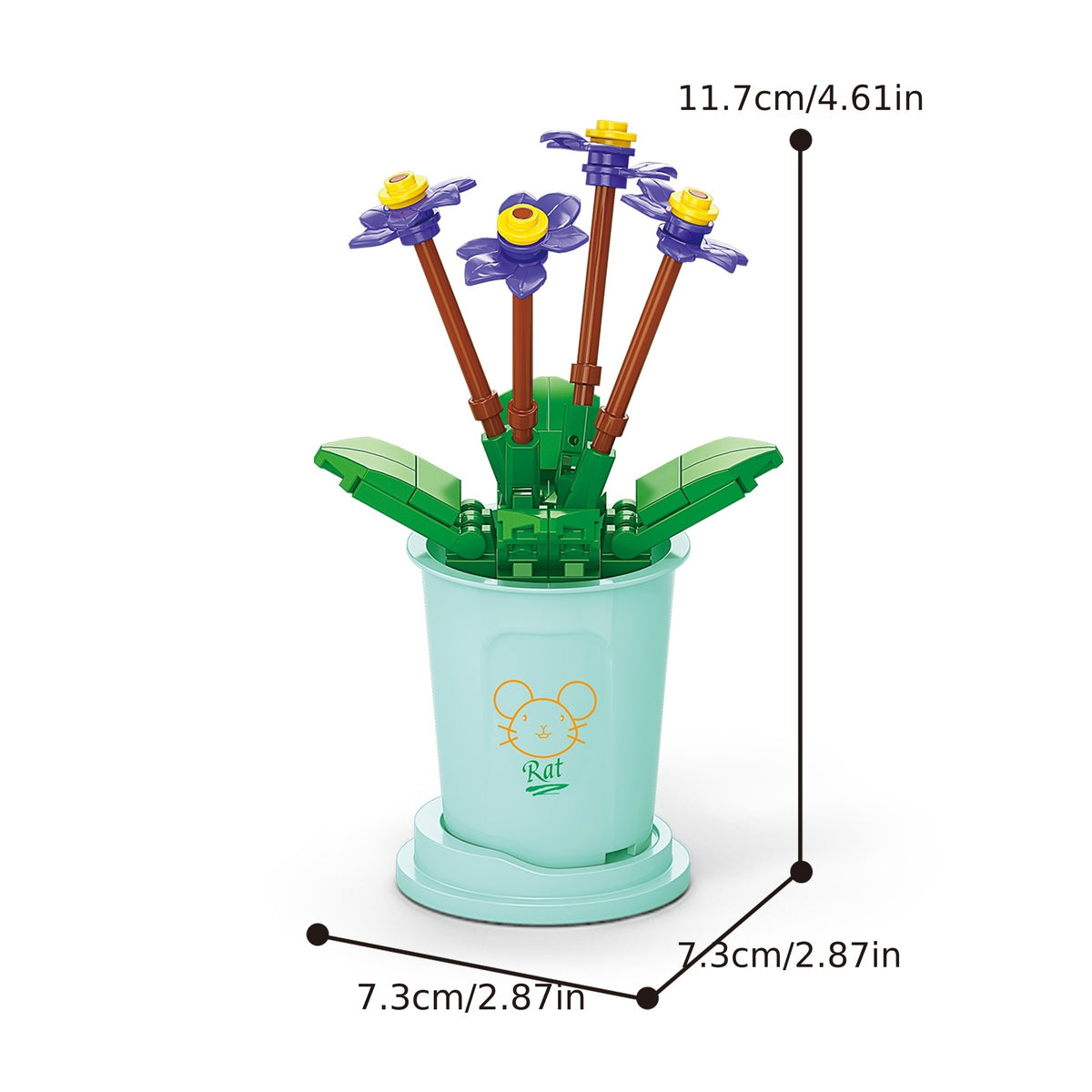 Creative Flower Building Block Toy - Home Decoration & Educational Gift
