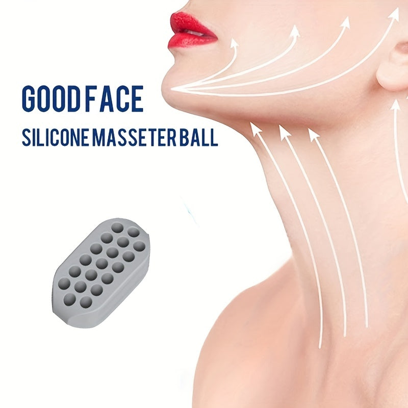 2pcs Silicone Jaw Line Exerciser Facial Muscle Chewing Ball
