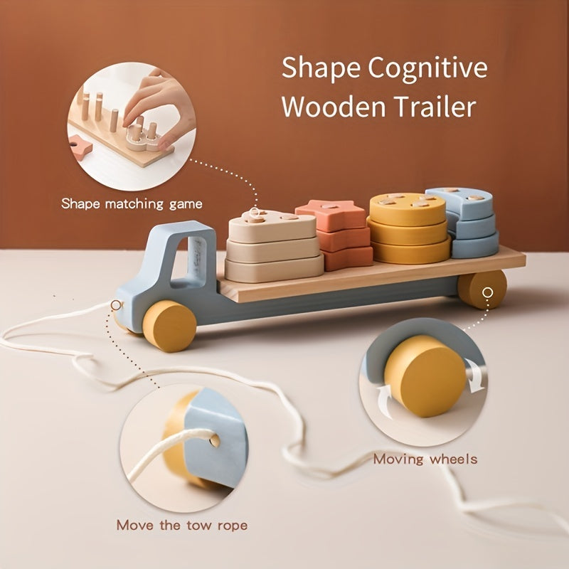 Silicone Stacks With Wooden Trailer & Combination Truck Shape