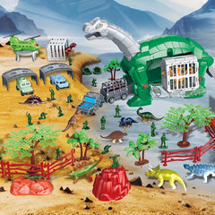 Interactive Dino Toy Set with Helicopter & Dinosaur Models