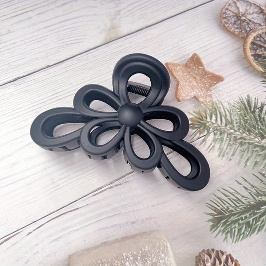 Large Flower Hollowed Hair Claw for Women