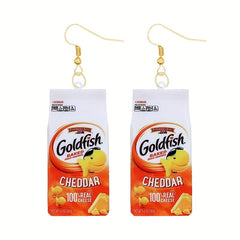 Funny Biscuit Chip Chocolate Dangle Earrings Acrylic Jewelry