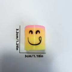 12pc Funny Expression Mini Rainbow Spring Toy for Teenagers