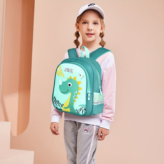 Cartoon Dino Backpack for Kids, School Bag for Boys and Girls
