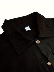 Men's Turndown Collar Chest Pocket Casual Jacket