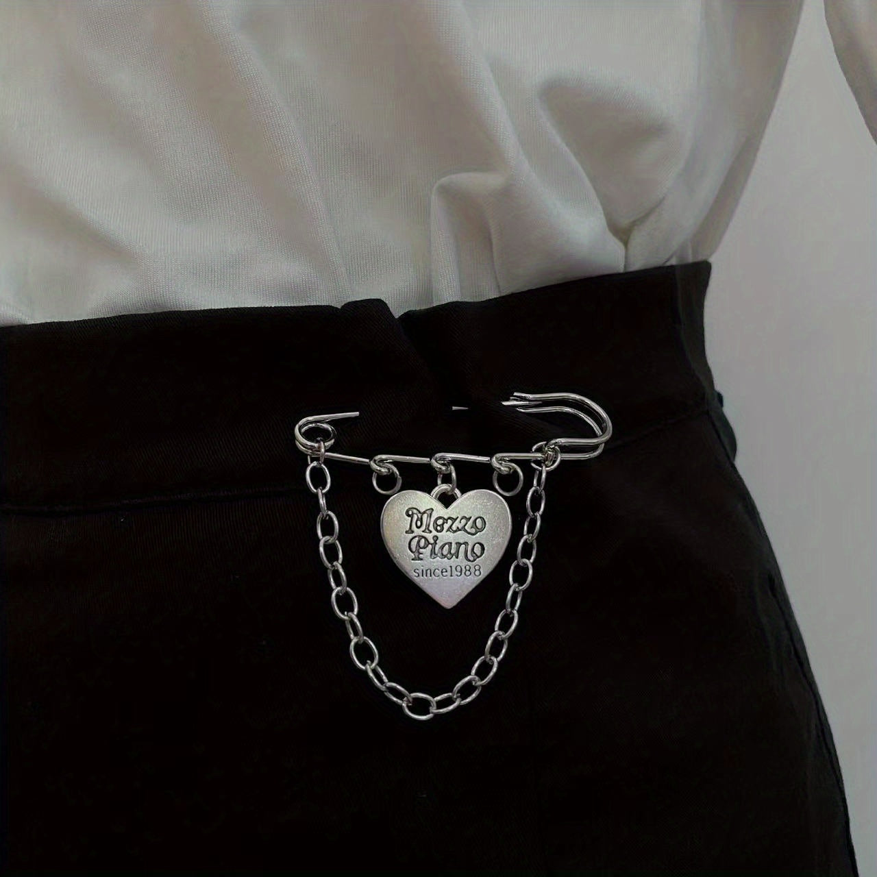 Tassel Pants Waist Chain Pin Buckle Suit Love Brooch