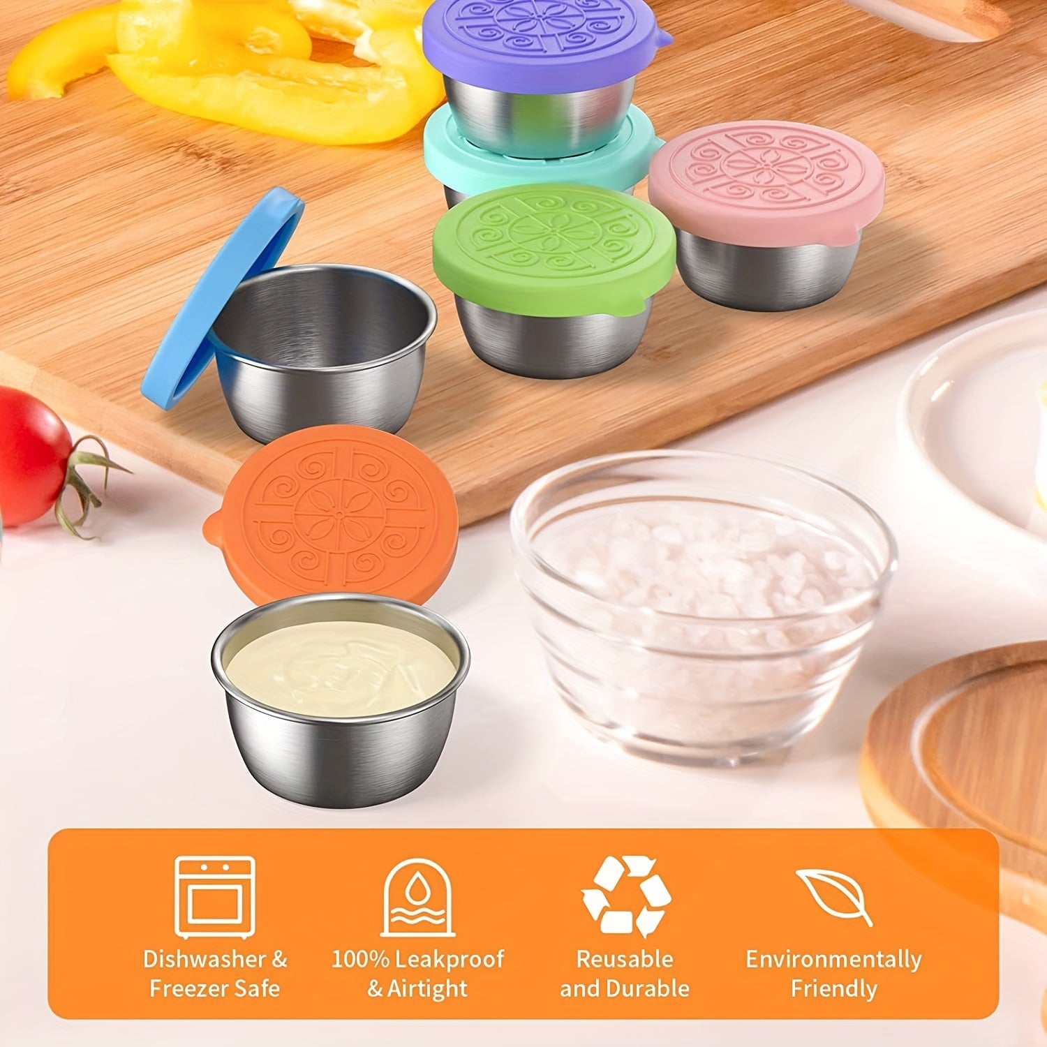 6pcs Salad Dressing Containers To Go 1 7oz Small Condiment Containers