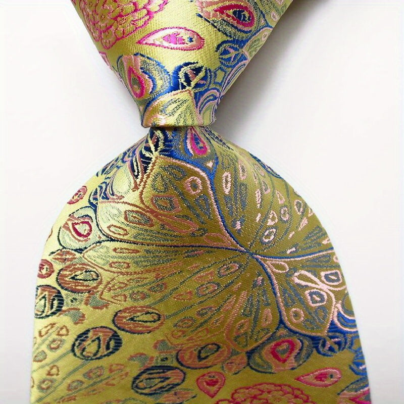 Men's Floral Jacquard Necktie Business Wedding Party Necktie