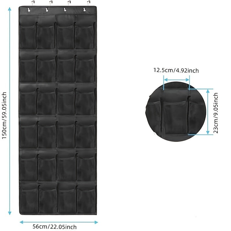 24-Pocket Over Door Shoe Storage Bag Organizer