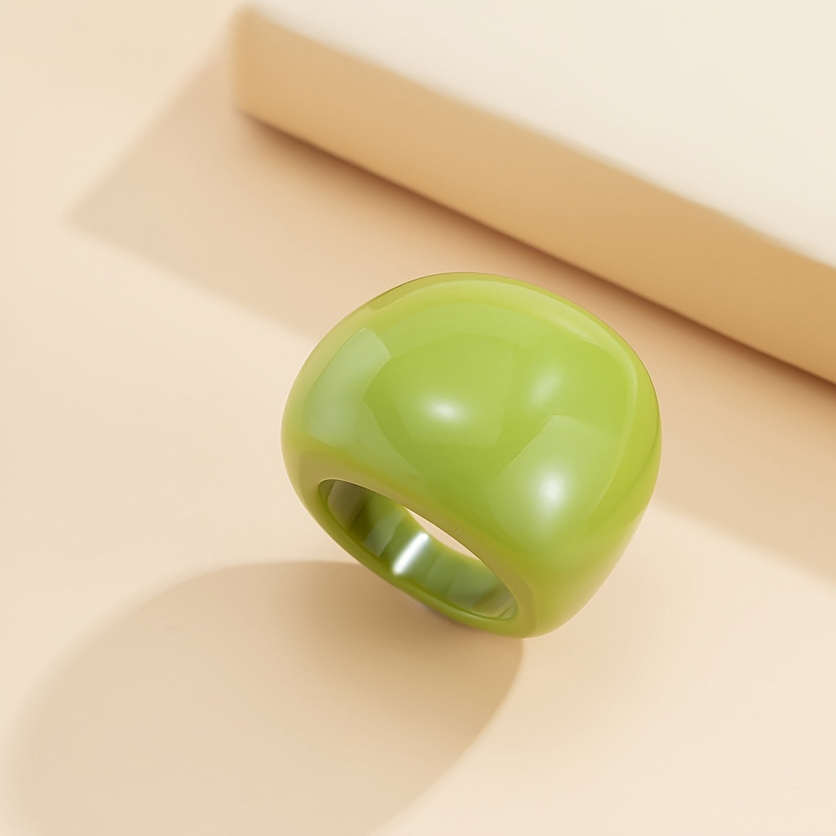 Multicolor Resin Chunky Ring Exaggerated Knuckle Finger Ring for Women
