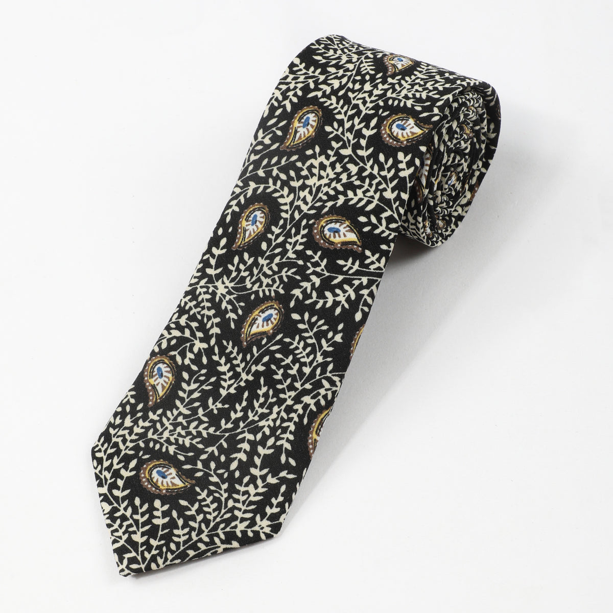 Business Style Feather Cashew Pattern Tie For Men
