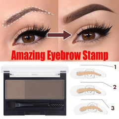 Waterproof Eyebrow Powder with Stamp and Brush