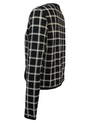 Plaid Open Front Jacket Casual Long Sleeve Jacket