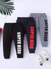 3pcs Baby Boys Casual Elastic Waist Sports Pants for Spring Autumn