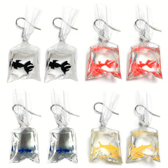 Y2K Goldfish Water Bag Shape Dangle Earrings