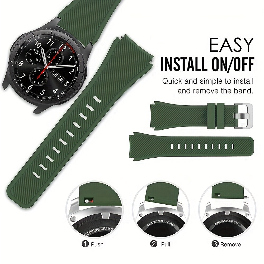 20mm 22mm Silicone Watch Strap for Galaxy Watch 4 6 Classic 5 Pro