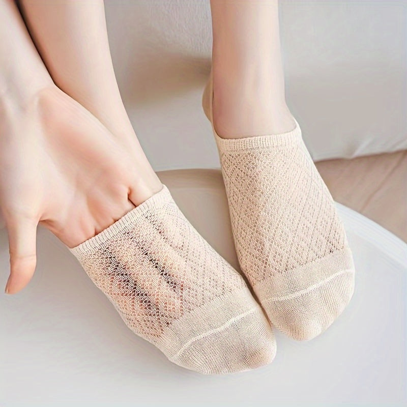 10 Pairs Soft Argyle Ankle Socks Women's Stockings