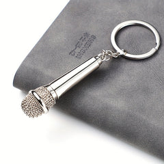 Microphone Keychain for Women - Car Key Holder and Bag Accessory