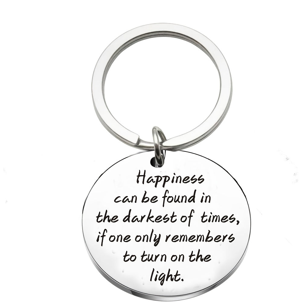 Cheerful Saying Key Chain Stainless Steel Kaychain Perfect Halloween Gift