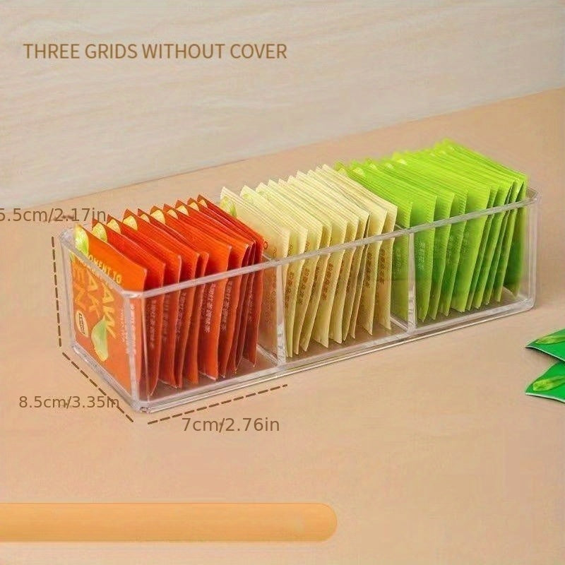 Acrylic Tea Bag Storage Box Transparent Organizer Holder Dustproof