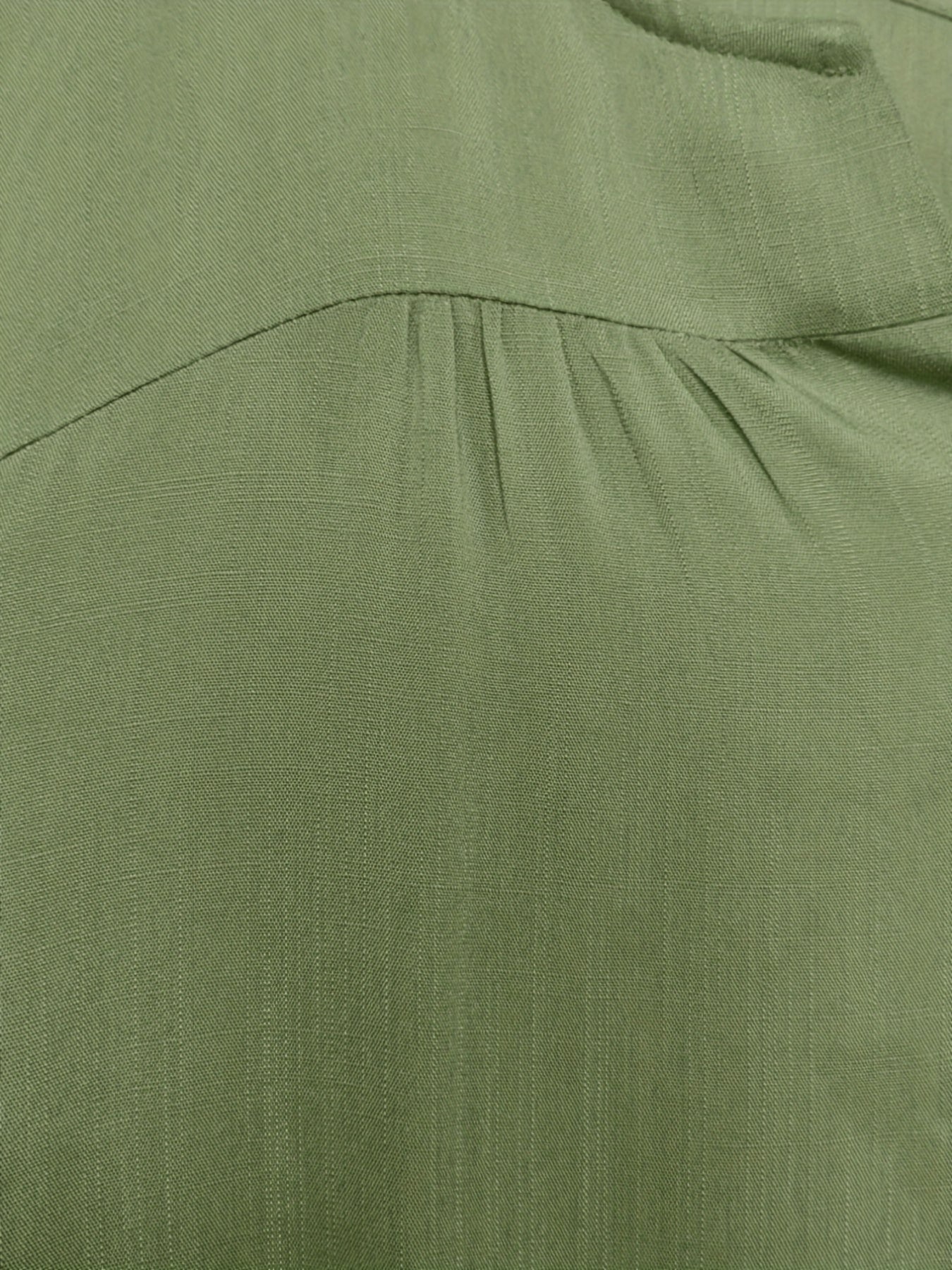 Plus Size Plain Notched Neck Short Sleeve Dress