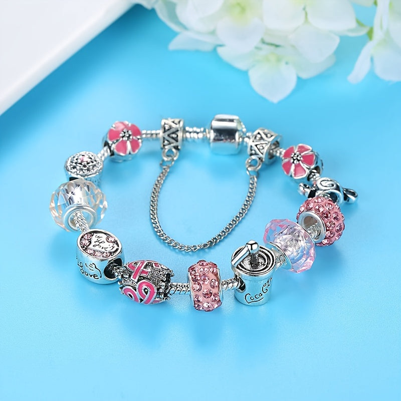Beaded Bracelet Flower Pattern Chain Bracelet