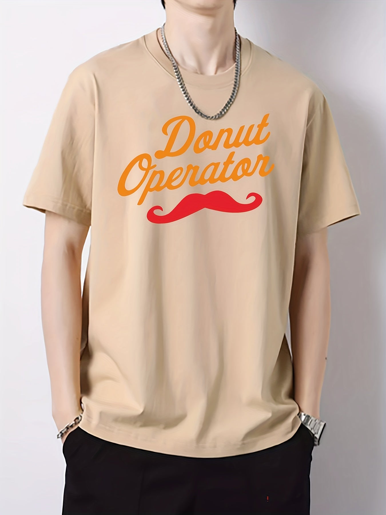 Men's Cotton Letter Print Graphic Tee