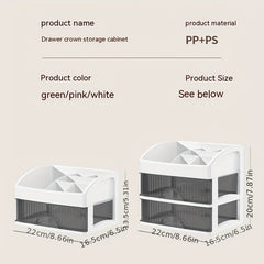 Makeup Desk Organizer With Drawers Perfume Storage Rack