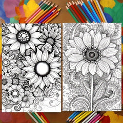 Thickened Dream Flower Coloring Book - 22 Pages