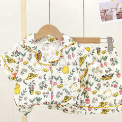 Kids Cartoon Graphic Loungewear 2pcs Set Short Sleeve Shirt & Shorts