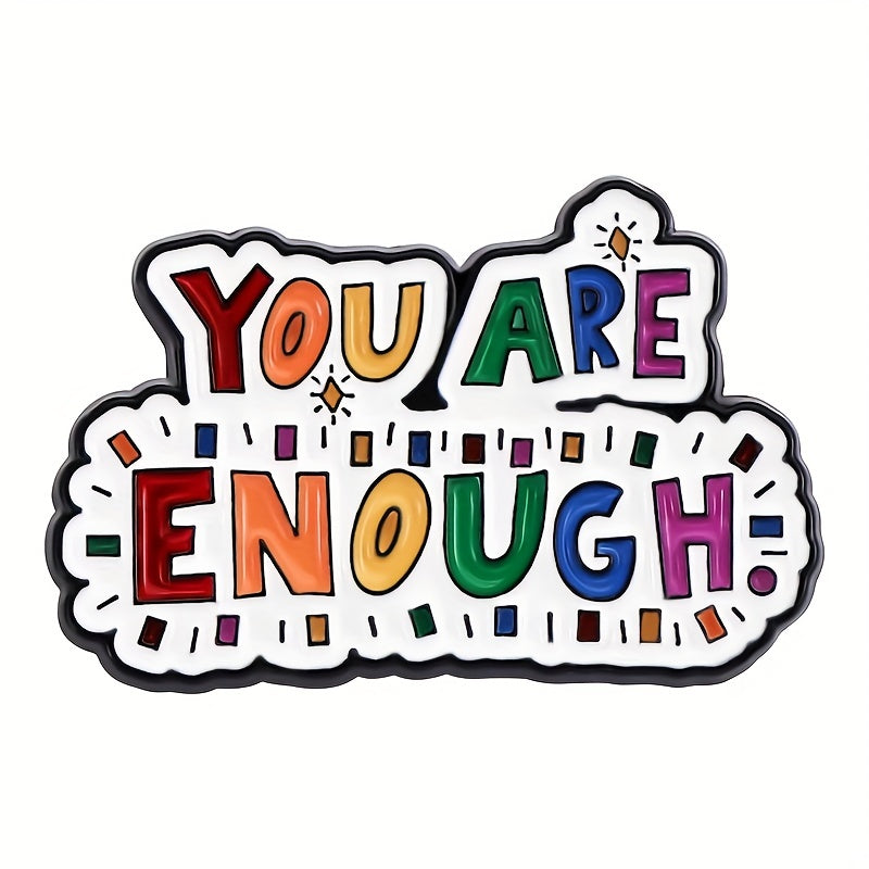 Colorful Rainbow Font Alloy Brooch Pin Universal for Men and Women
