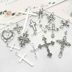 15pcs Tibetan Silver Metal Charms Pendants DIY For Jewelry Making