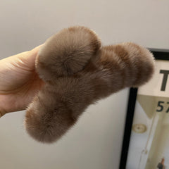 Large Plush Hair Claw Clips Faux Fur Hairpin Hair Barrette Hair Claws Clamps